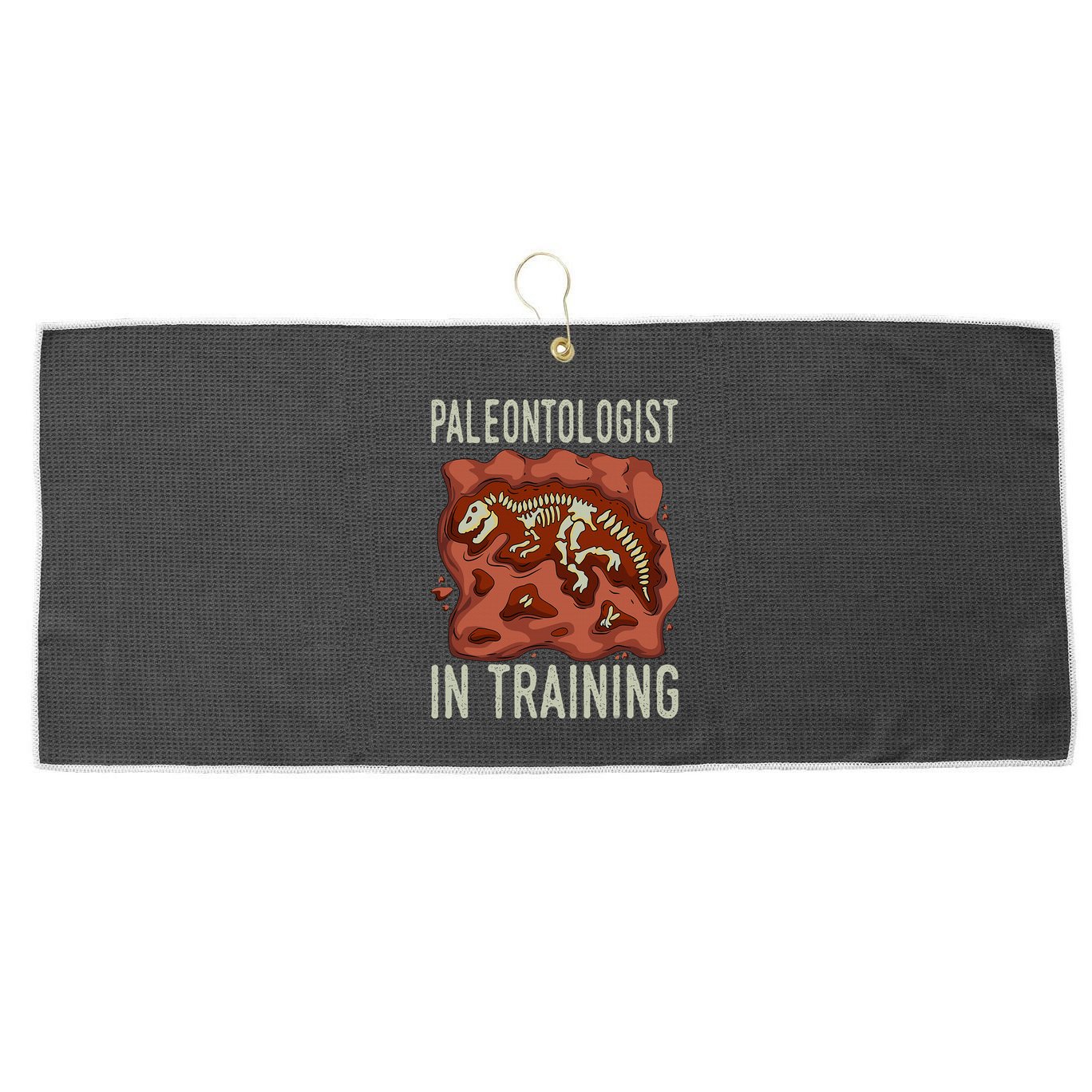 Future Paleontologist Paleontology Student Fossil Hunting Large Microfiber Waffle Golf Towel