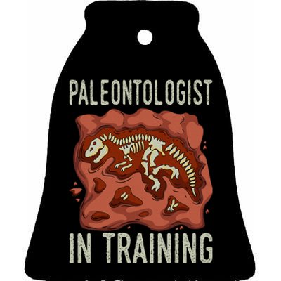 Future Paleontologist Paleontology Student Fossil Hunting Ceramic Bell Ornament