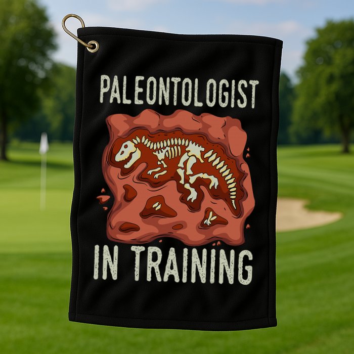 Future Paleontologist Paleontology Student Fossil Hunting Golf Towel