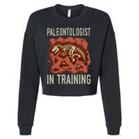 Future Paleontologist Paleontology Student Fossil Hunting Cropped Pullover Crew