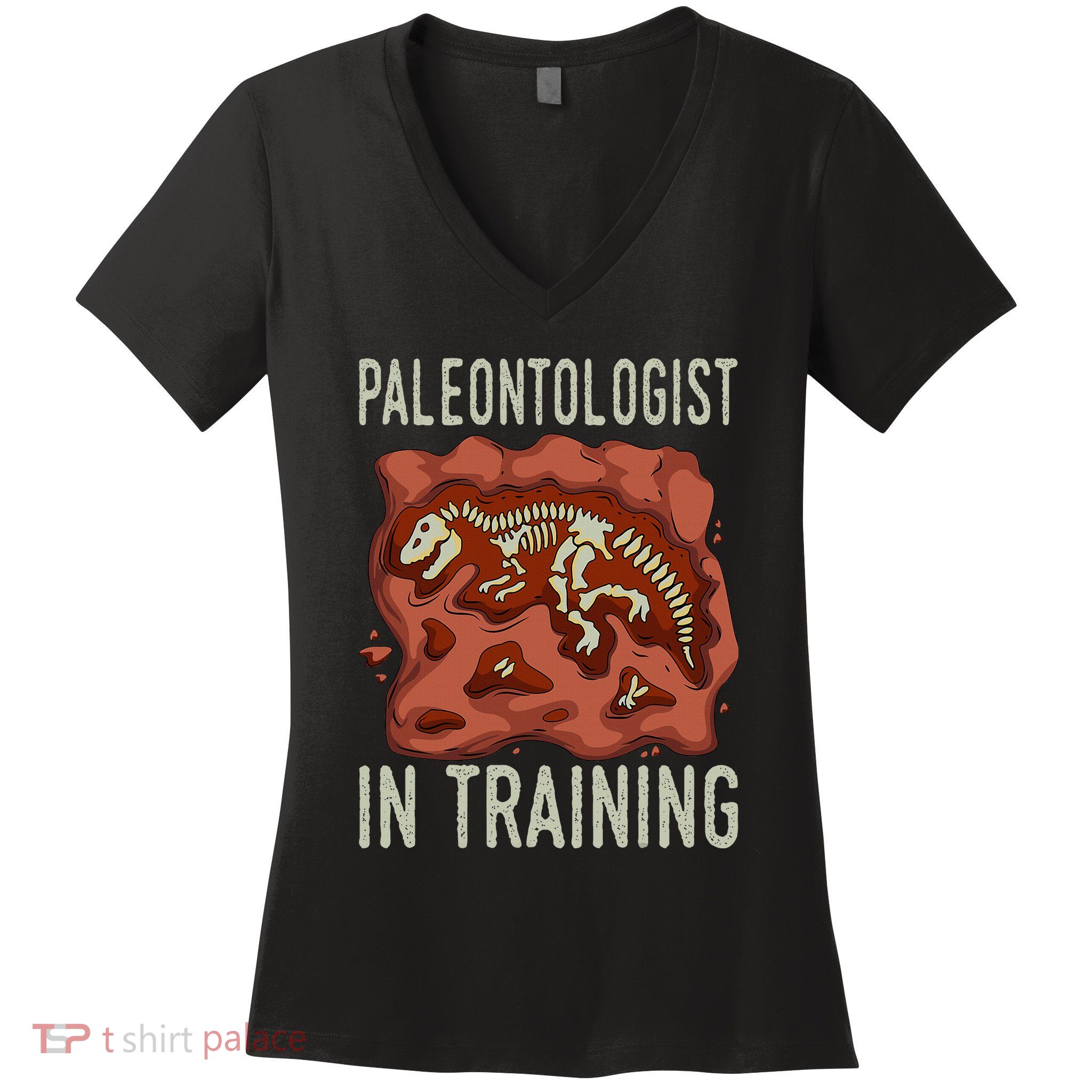 Future Paleontologist Paleontology Student Fossil Hunting Women's V-Neck T-Shirt