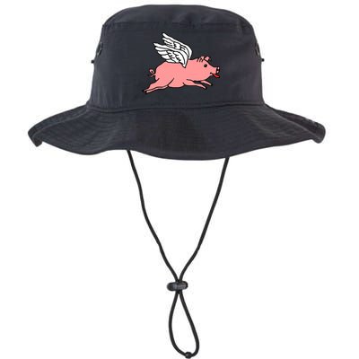Flying Pig Poking Tongue Out Funny Gift Legacy Cool Fit Booney Bucket Hat