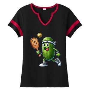 Funny Pickleball Player Paddleball Lover Ladies Halftime Notch Neck Tee