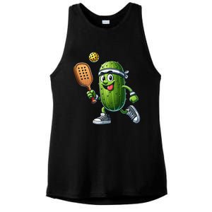 Funny Pickleball Player Paddleball Lover Ladies PosiCharge Tri-Blend Wicking Tank