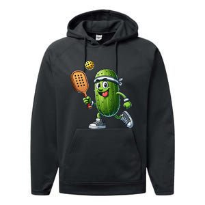 Funny Pickleball Player Paddleball Lover Performance Fleece Hoodie