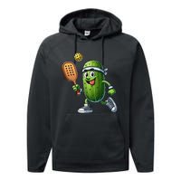 Funny Pickleball Player Paddleball Lover Performance Fleece Hoodie