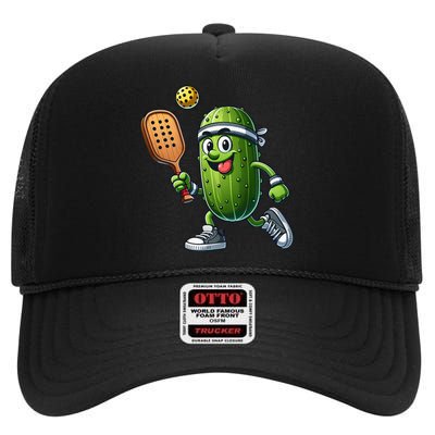 Funny Pickleball Player Paddleball Lover High Crown Mesh Back Trucker Hat