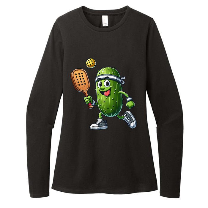 Funny Pickleball Player Paddleball Lover Womens CVC Long Sleeve Shirt