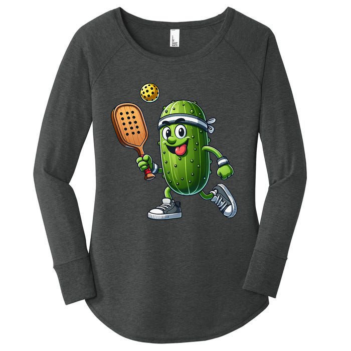 Funny Pickleball Player Paddleball Lover Women's Perfect Tri Tunic Long Sleeve Shirt