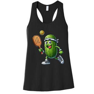 Funny Pickleball Player Paddleball Lover Women's Racerback Tank