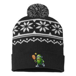 Funny Pickleball Player Paddleball Lover USA-Made Snowflake Beanie