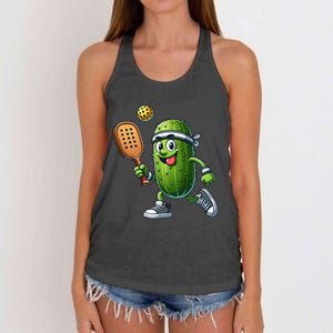 Funny Pickleball Player Paddleball Lover Women's Knotted Racerback Tank