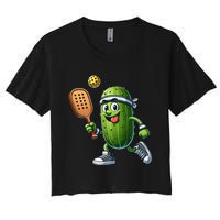 Funny Pickleball Player Paddleball Lover Women's Crop Top Tee