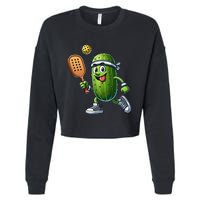 Funny Pickleball Player Paddleball Lover Cropped Pullover Crew