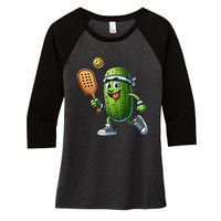 Funny Pickleball Player Paddleball Lover Women's Tri-Blend 3/4-Sleeve Raglan Shirt