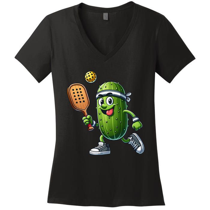 Funny Pickleball Player Paddleball Lover Women's V-Neck T-Shirt