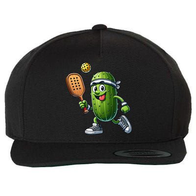 Funny Pickleball Player Paddleball Lover Wool Snapback Cap