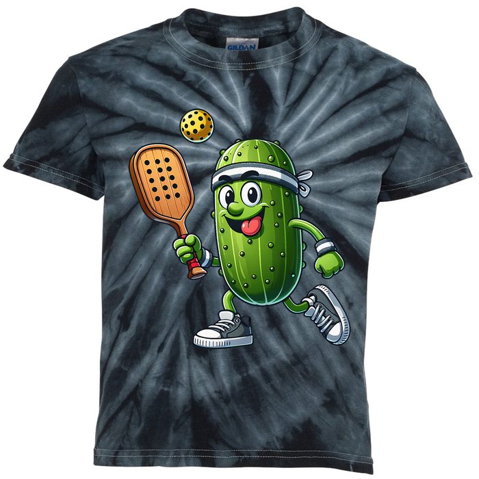 Funny Pickleball Player Paddleball Lover Kids Tie-Dye T-Shirt