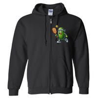 Funny Pickleball Player Paddleball Lover Full Zip Hoodie