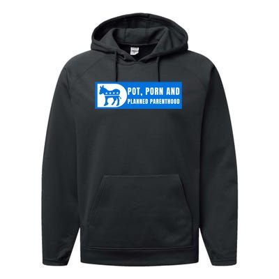 Funny Pot Porn Planned Parenthood Performance Fleece Hoodie