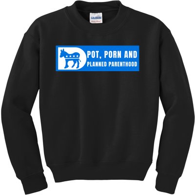 Funny Pot Porn Planned Parenthood Kids Sweatshirt