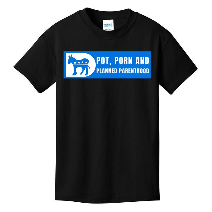 Funny Pot Porn Planned Parenthood Kids T-Shirt