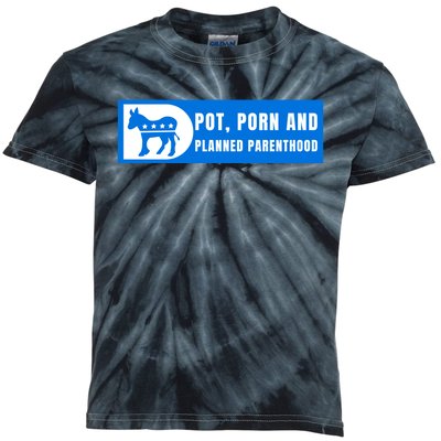 Funny Pot Porn Planned Parenthood Kids Tie-Dye T-Shirt