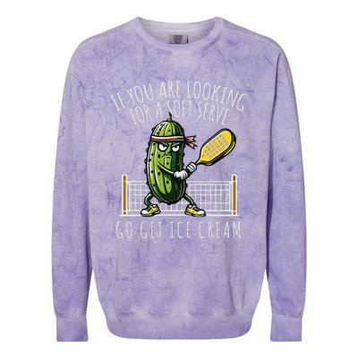 Funny Pickleball Player Paddleball Lover Gift Colorblast Crewneck Sweatshirt