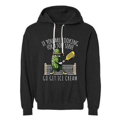 Funny Pickleball Player Paddleball Lover Gift Garment-Dyed Fleece Hoodie