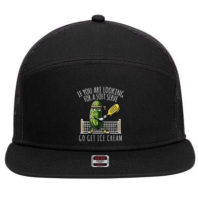 Funny Pickleball Player Paddleball Lover Gift 7 Panel Mesh Trucker Snapback Hat