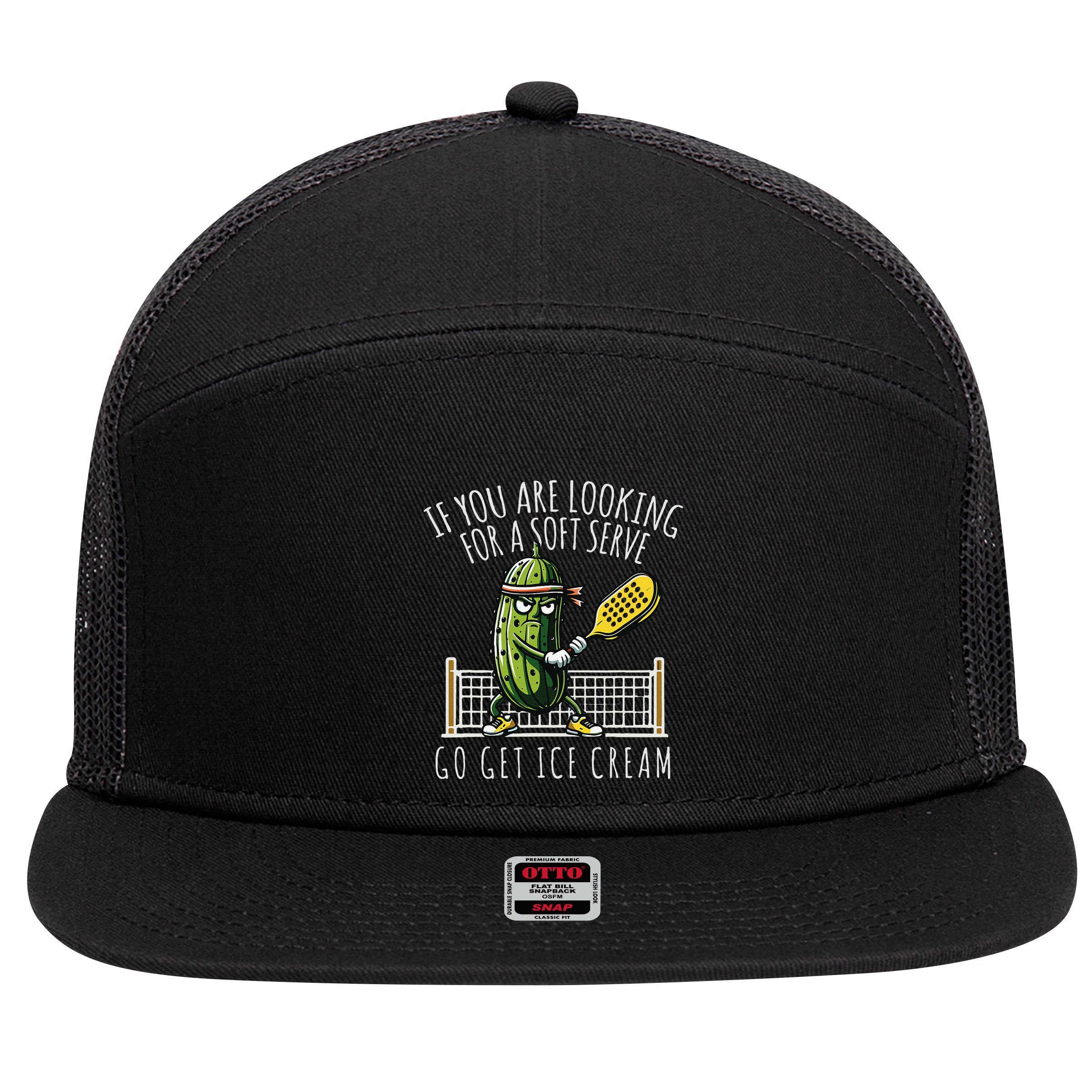 Funny Pickleball Player Paddleball Lover Gift 7 Panel Mesh Trucker Snapback Hat