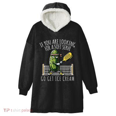 Funny Pickleball Player Paddleball Lover Gift Hooded Wearable Blanket