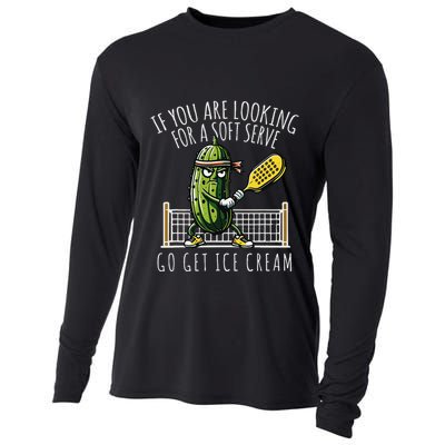 Funny Pickleball Player Paddleball Lover Gift Cooling Performance Long Sleeve Crew