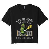 Funny Pickleball Player Paddleball Lover Gift Women's Crop Top Tee