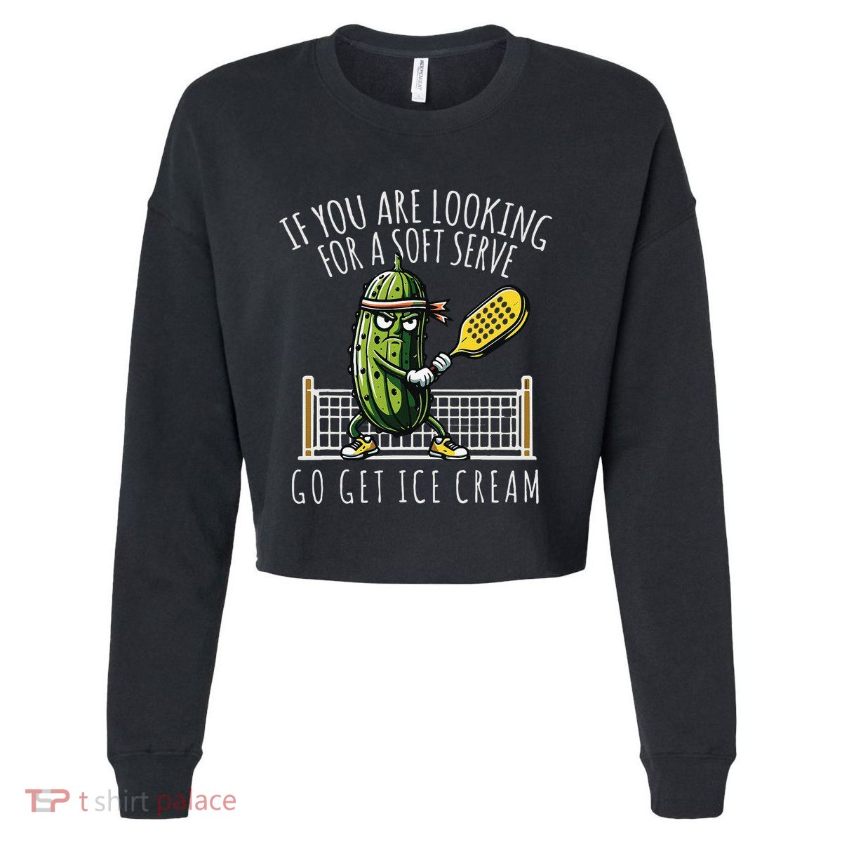 Funny Pickleball Player Paddleball Lover Gift Cropped Pullover Crew
