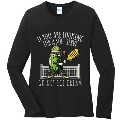 Funny Pickleball Player Paddleball Lover Gift Ladies Long Sleeve Shirt