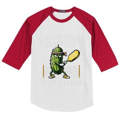 Funny Pickleball Player Paddleball Lover Gift Kids Colorblock Raglan Jersey