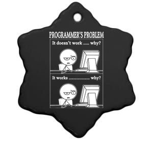 Funny Programmers Problem Fun Developer Gift Ceramic Star Ornament