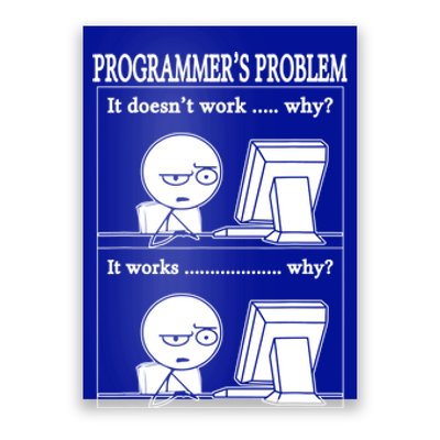 Funny Programmers Problem Fun Developer Gift Poster