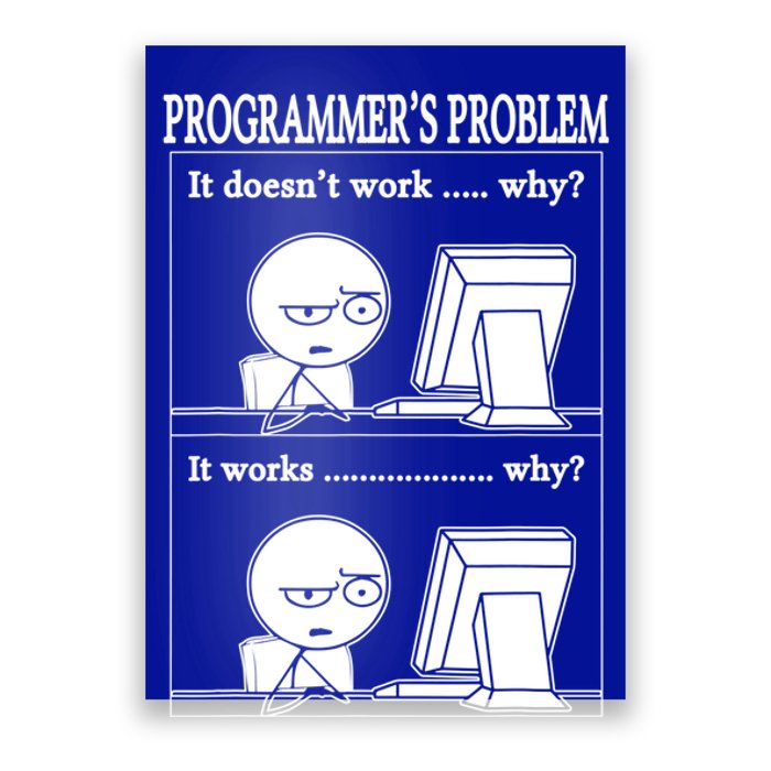 Funny Programmers Problem Fun Developer Gift Poster