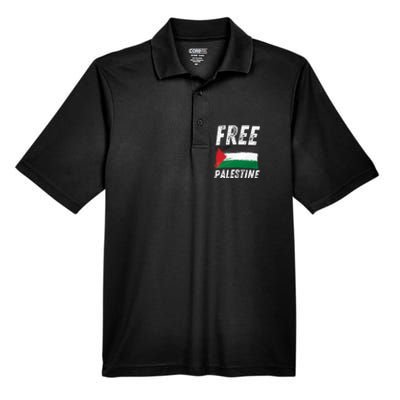 Free Palestine Palestine Flag Free Gaza Arabic Liberators Men's Origin Performance Piqué Polo