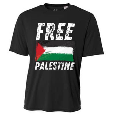 Free Palestine Palestine Flag Free Gaza Arabic Liberators Cooling Performance Crew T-Shirt