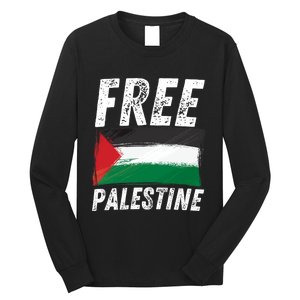 Free Palestine Palestine Flag Free Gaza Arabic Liberators Long Sleeve Shirt