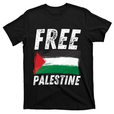 Free Palestine Palestine Flag Free Gaza Arabic Liberators T-Shirt