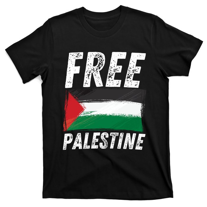 Free Palestine Palestine Flag Free Gaza Arabic Liberators T-Shirt