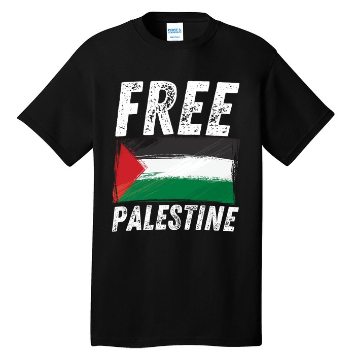 Free Palestine Palestine Flag Free Gaza Arabic Liberators Tall T-Shirt