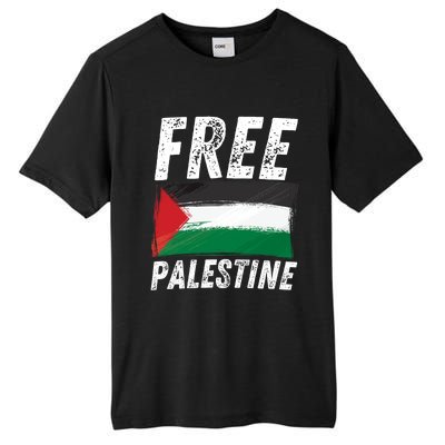 Free Palestine Palestine Flag Free Gaza Arabic Liberators Tall Fusion ChromaSoft Performance T-Shirt