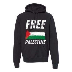 Free Palestine Palestine Flag Free Gaza Arabic Liberators Premium Hoodie