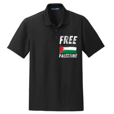 Free Palestine Palestine Flag Free Gaza Arabic Liberators Dry Zone Grid Polo