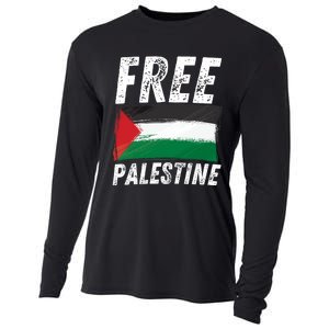 Free Palestine Palestine Flag Free Gaza Arabic Liberators Cooling Performance Long Sleeve Crew